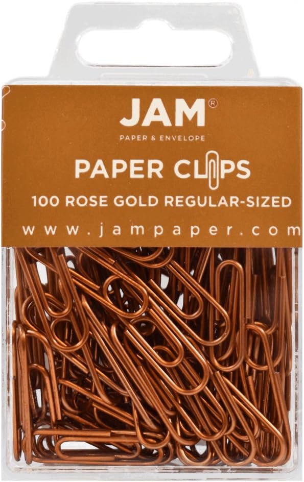 JAM PAPER Colorful Jumbo Paper Clips - Large 2 Inch Paperclips - Spring Assortment - 6 Packs of 75