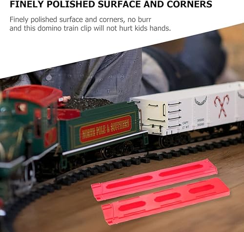 Miniatura 6 de Toyvian Juguetes para niños, accesorios de automóvil, 3 piezas, clips de dominó, accesorios para la mayoría de trenes de dominó, juego de tren