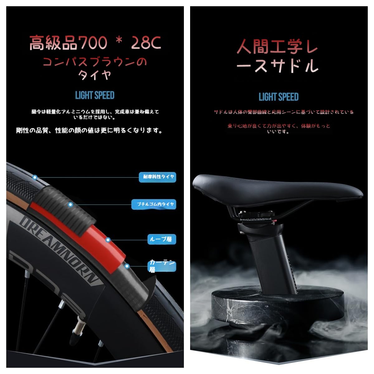 Amazon | Dazzixエアロロードロードバイク700C×40C防風競技24/27/30