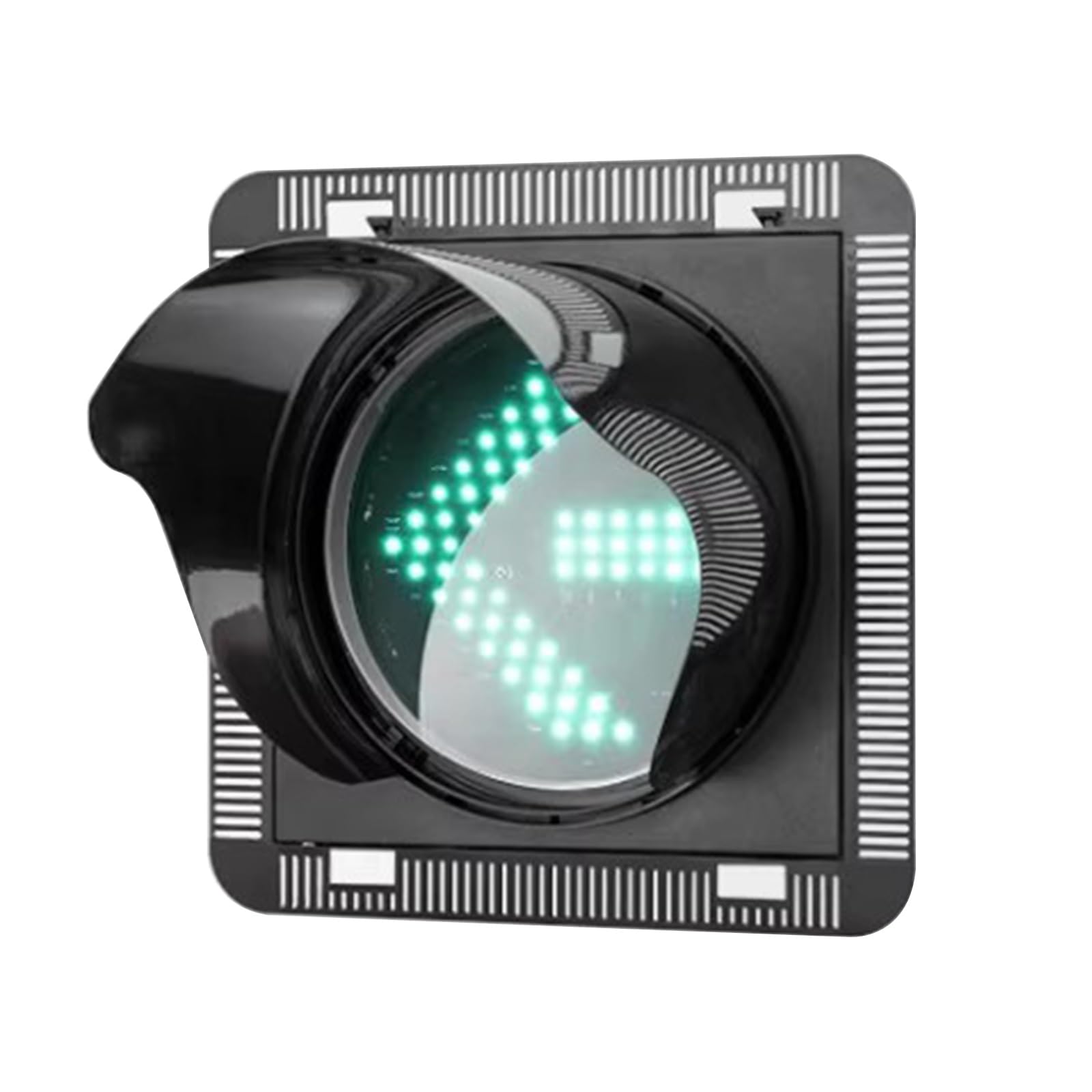 Światła LED, światło stopu i ścieżki czerwono-zielonej, znak drogowy 200 mm z osłoną przeciwsłoneczną, wytrzymały materiał PC, idealny do bezpieczeństwa, robót drogowych i stref SCO