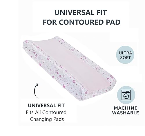 Miniatura 3 de Disney Princess - Funda para cambiador, color rosa y blanco