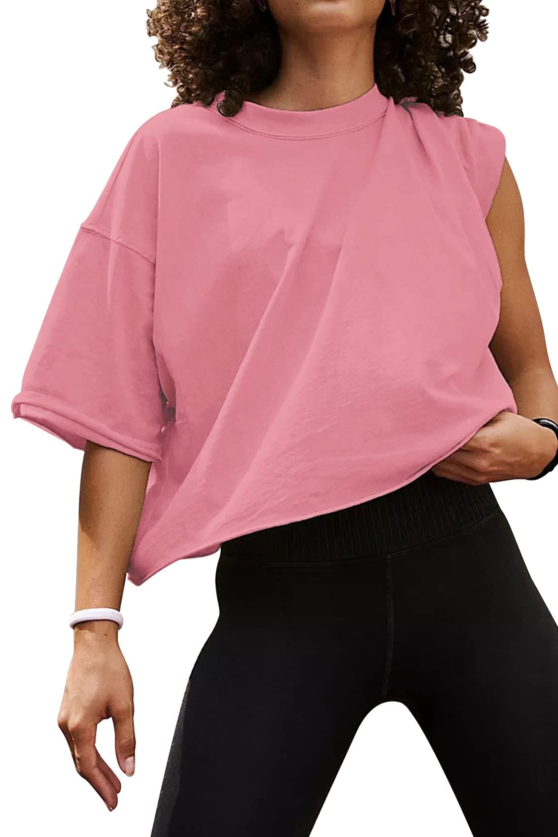 Airmood Oversize Allenamento Crop Tshirt Top Oversize Casual Basic Loose Fitted Tees T-shirt