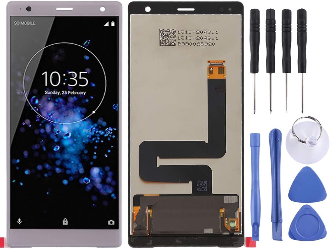 HAIJUN Mobile Phone Replacement Parts LCD Screen and Digitizer Full Assembly (New) for Sony Xperia XZ2(Black) Flex Cable (Color : Purple)
