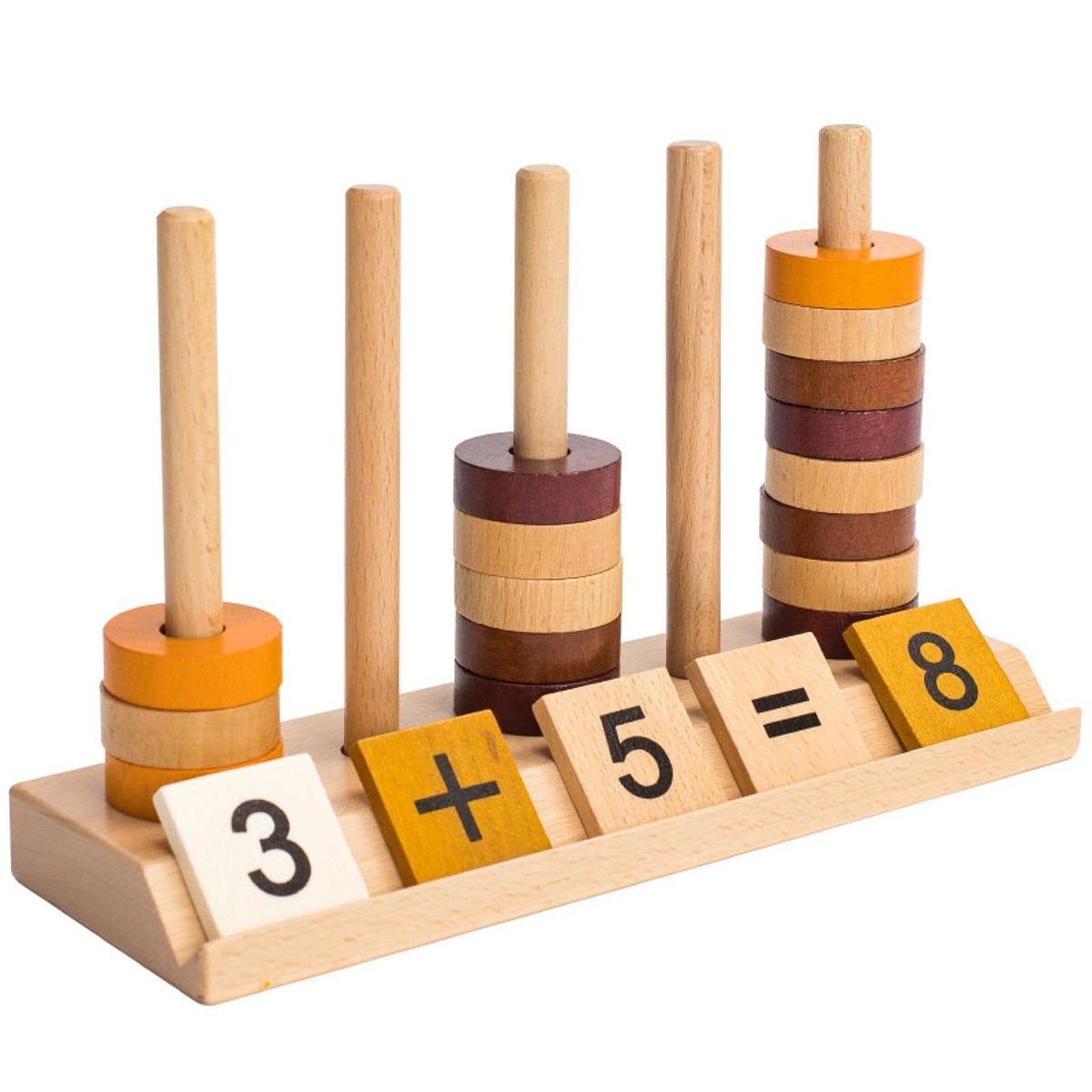 Giocattolo in legno per l'aritmetica, addizione e sottrazione, gioco educativo per bambini, ideale per feste di compleanno e