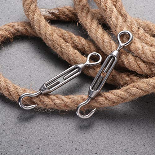 Wakauto 5 piezas Tensor de Ojo de Acero Inoxidable para Tensar Cables de Alambre miniatura 7