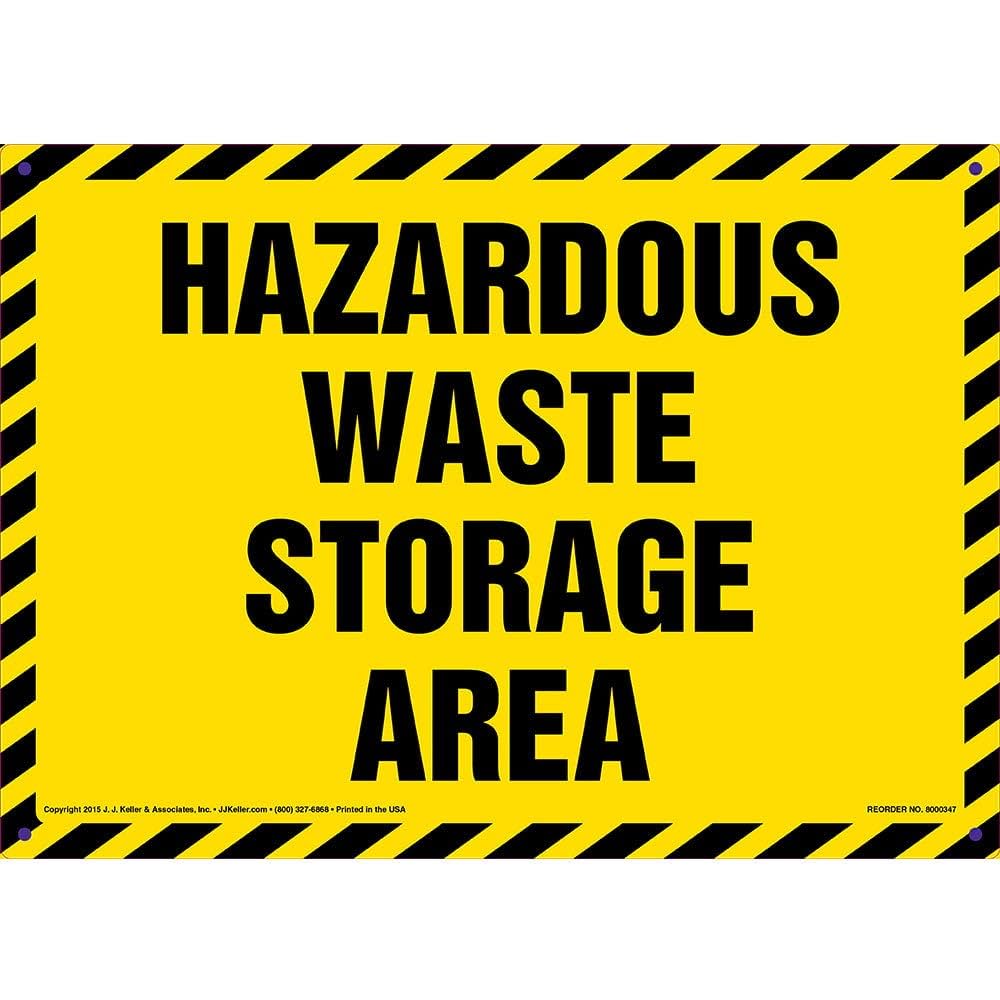 Hazardous Waste Storage Area Sign, 14 hazardous-waste-storage-area-sign-14-x-10-permanent-self-adhesive-vinyl-with-rounded-corners-for-indoor-outdoor-use-j-j-keller-associates-inc-amazon-com-industrial-scientific