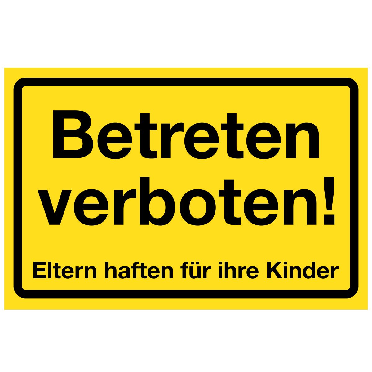 Wandkings Schild ‚Parken Vor Der Garage Verboten!‘ – 20x15 Cm, Aluminium-Verbund, Wetterfest