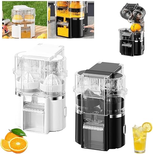 Miniatura 8 de Electric Juicer Machine, Twin Citrus Juice Maker with 18000 RPM Powerful Motor, Cold Press Juicer Machines, Fresh Hand Pressed Orange Juicers for