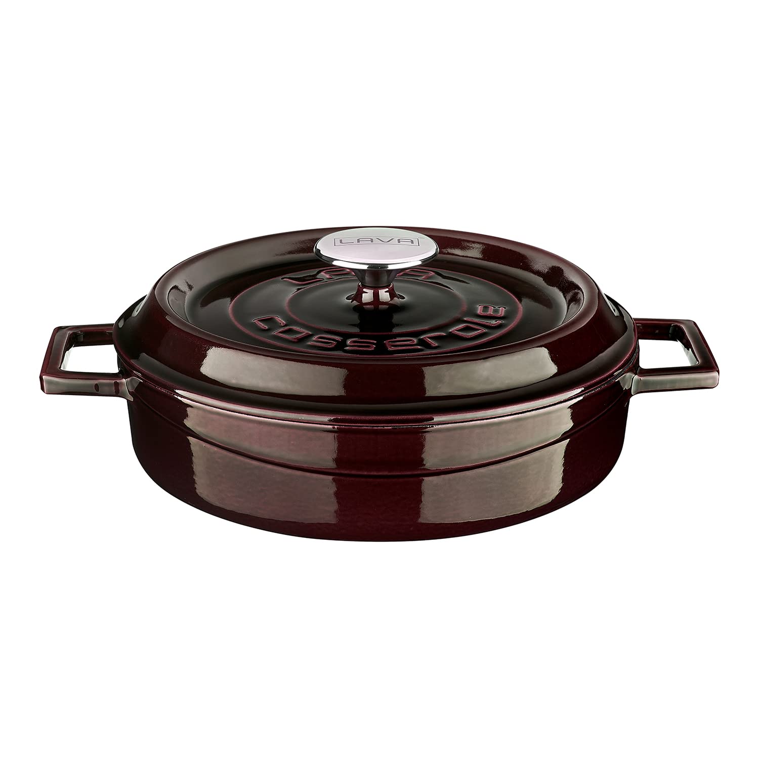 Lava Metal Premium Range - Cast All-Purpose Cookware, Round, 24 cm, Majolic Purple