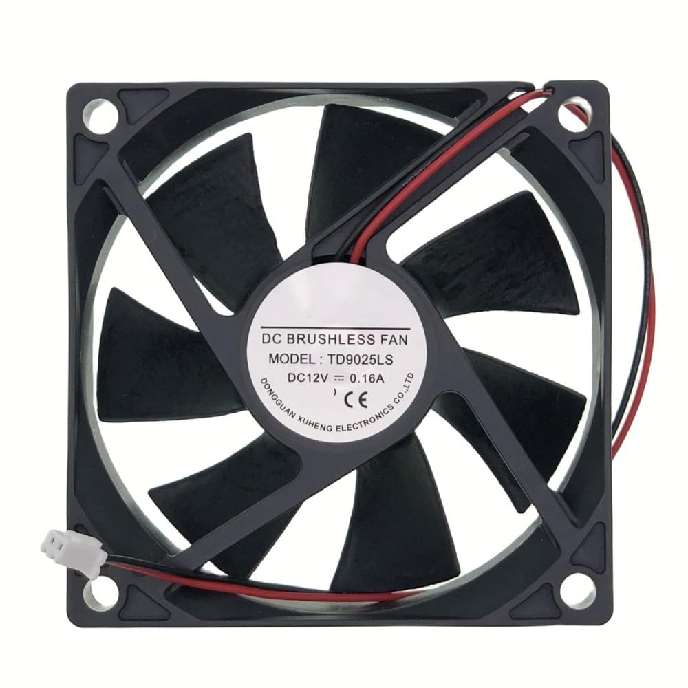 Compatible avec le moteur de ventilateur de refroidisseur à vin TONON TD9025LS, DC12 V 0,16 A 90 x 90 x 25 mm, moteur silencieux à 2 fils for réfrigérateur d'hôtel