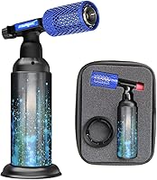 Vista 10 de Antorcha de butano con dispositivo antiquemaduras, cubierta protectora de acero inoxidable, encendedor de antorcha de cocina recargable, protector