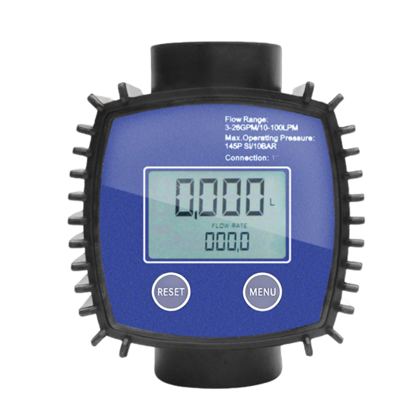 Uadme Water Flow Meter, 1" Internal Thread Digital Display High Accuracy, 5-120 L/Min Turbine Flowmeter for Diesel, Gasoline, Urea,Water, Oil