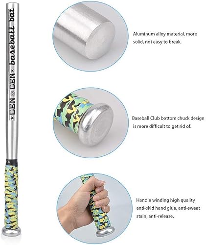 Miniatura 4 de Bate de béisbol utilizado para béisbol y autodefensa, acero de aleación, 25 pulgadas