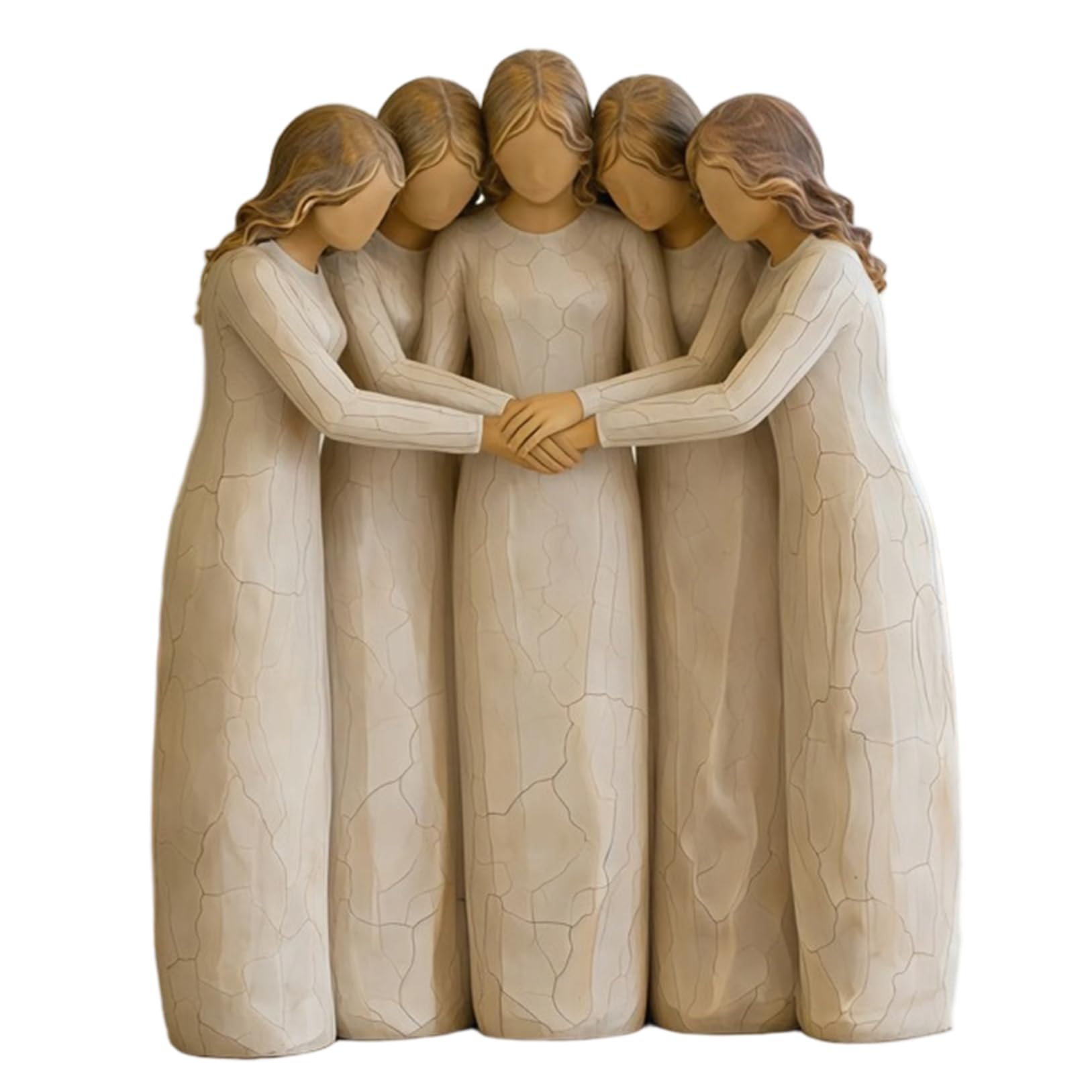 Tsawntd Figurines, Sister Figurines for Home Decor, Handcrafted Resin Statue Depicting Sisterhood & Friendship, Heartwarming Desktop Decor for Women