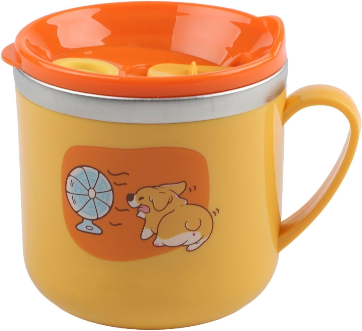 250ml Double-Layer 316 Stainless Steel Straw Cup with Scale for Milk Juice Water Leak-Proof Design Suitable for Over Six Months Green/Yellow/Pink(Yellow)