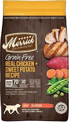 Merrick Grain Free Chicken + Sweet Potato Recipe Dry Dog Food, 4 lbs.