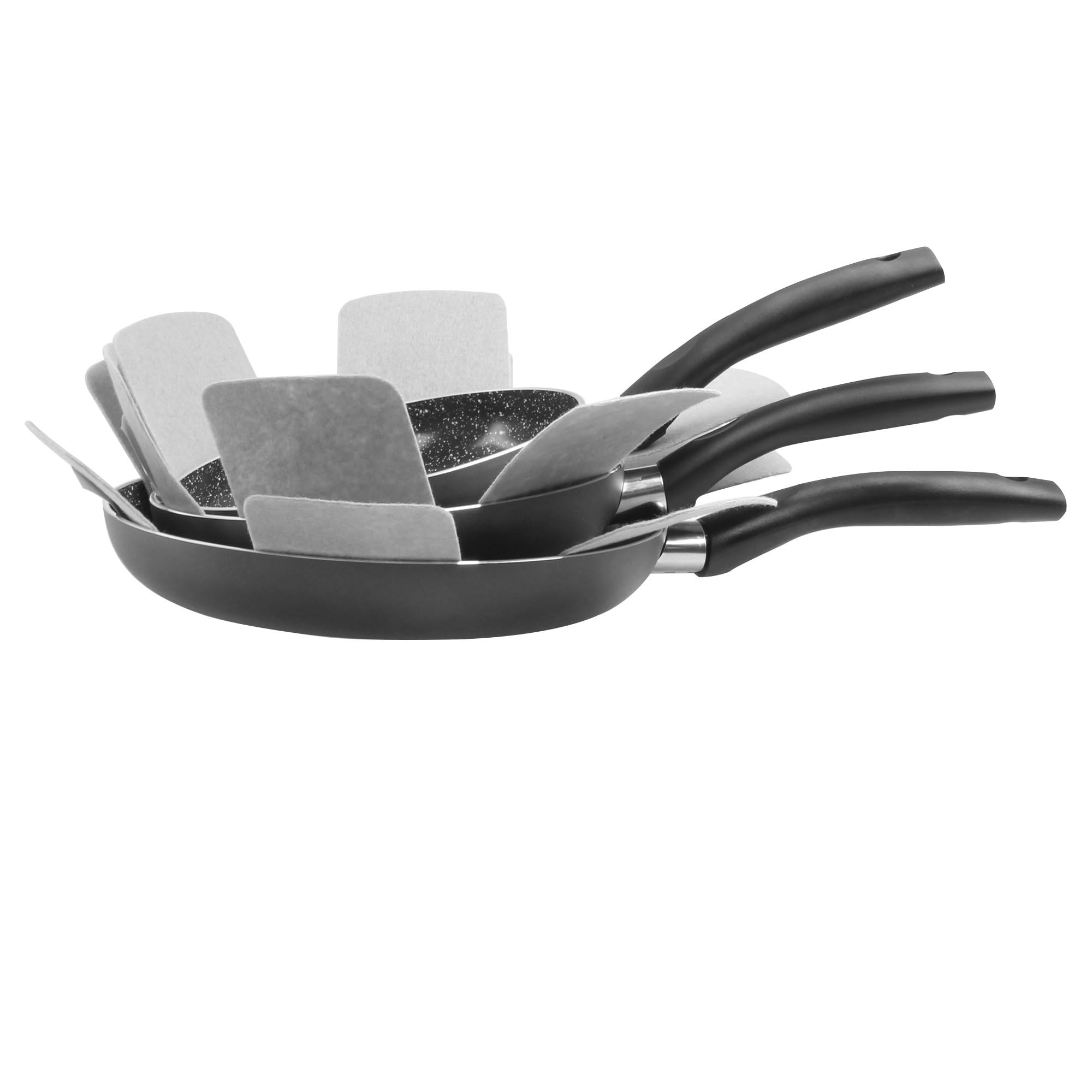 STONELINE Batteria Pentole e Padelle in CERAMICA 16 Pezzi 18/20/24/28 cm, Coperchi Salvapadelle, Rivestimento Antiaderente con Vere Particelle di Pietra Senza PFAS, a Induzione, Tutti i Piani Cottura