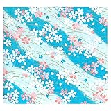 石川紙業 美濃和紙友禅和紙 大判 1枚 64×95cm 青柄1130-10134 手染め美濃和紙