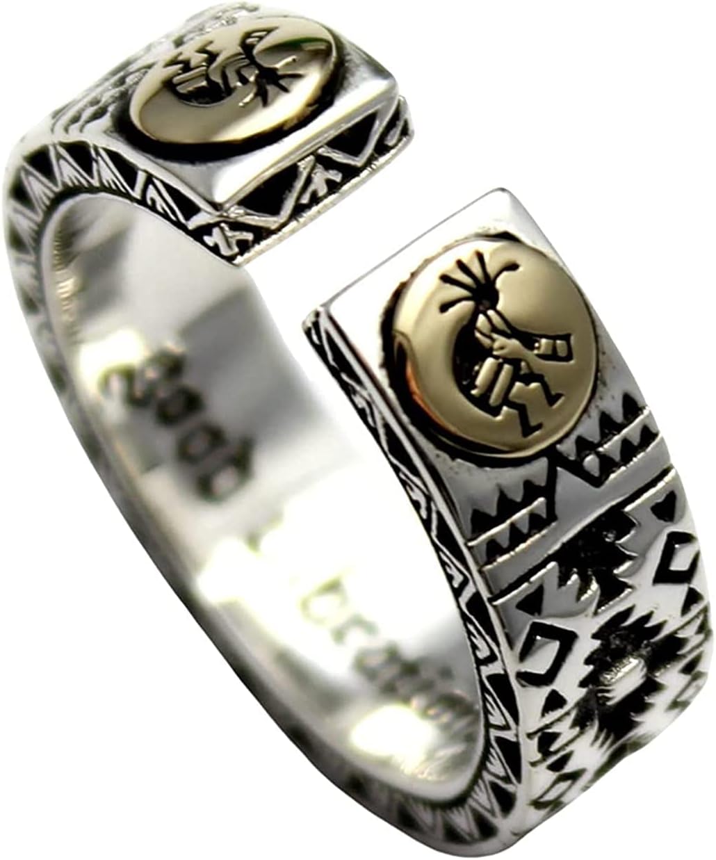 COSUMOSU Kokopelli 925 Sterling Silver Native american style Rings Adjustable