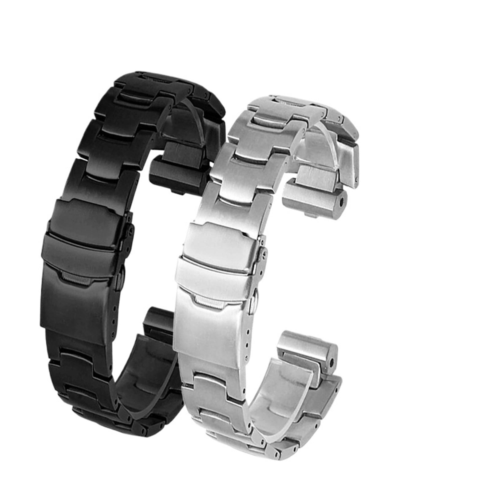 Generico Bracciale con cinturino in acciaio inossidabile massiccio