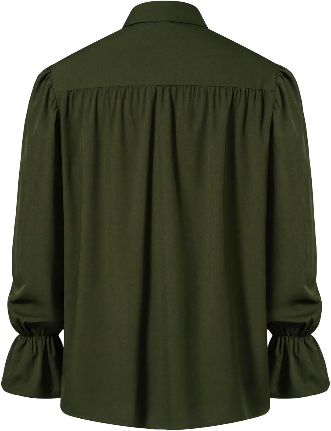 JEMITOP Mens Pirate Vampire Ruffle Shirt Elastic Cuff Poet Victorian Steampunk Renaissance Medieval Cosplay Costume - Image 5