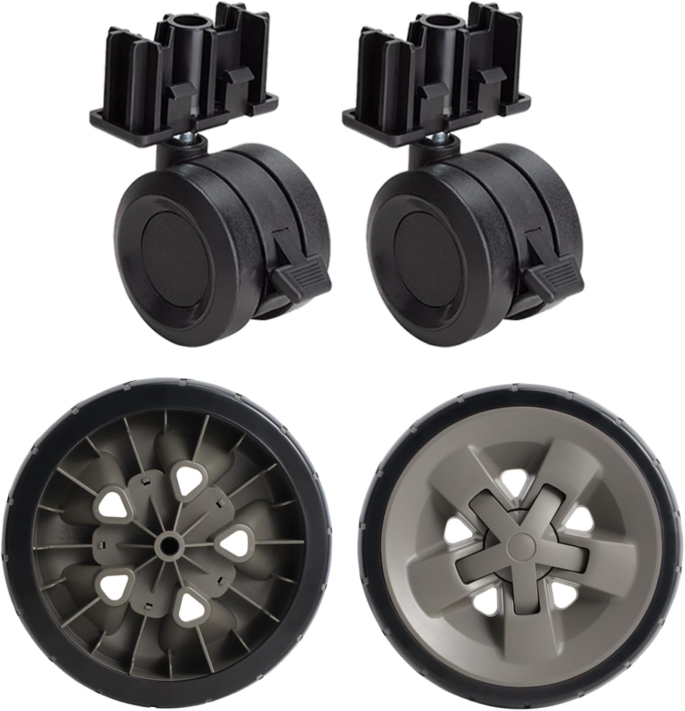 67067 Grill Wheels & 67066 Caster Inserts for Weber Genesis II Parts E-310 E-410 S-310 S-315 SE335 CE310, Parts for Weber Grill Wheels Replacement for Genesis 2 Wheels