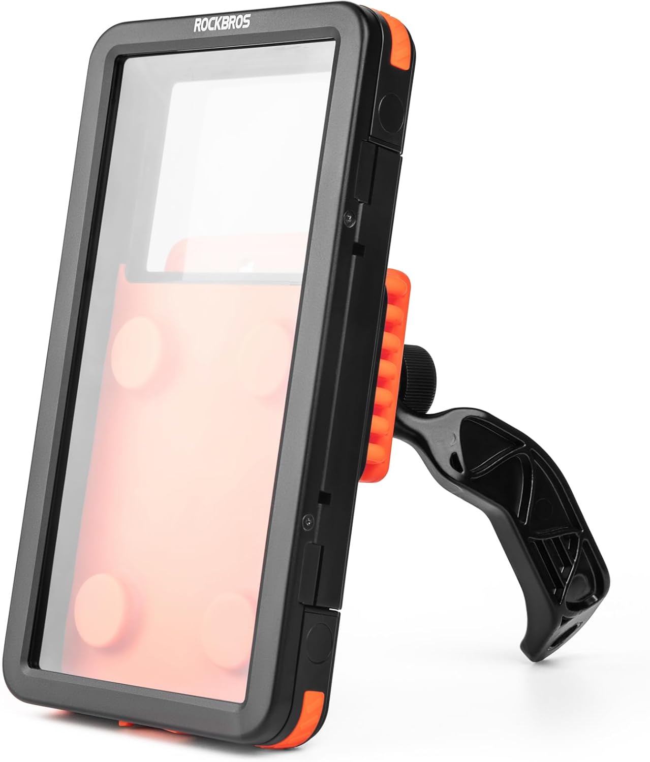 ROCKBROS Magnetic Bike Cell Phone Holder IPX4 Waterproof Motorcycle Phone Mount on Handlebar Fit for 4.7"-6.9" Phones FlipCase 360° Full-Body Protection 3S Quick Auto Lock Rotateable Anti-Shock