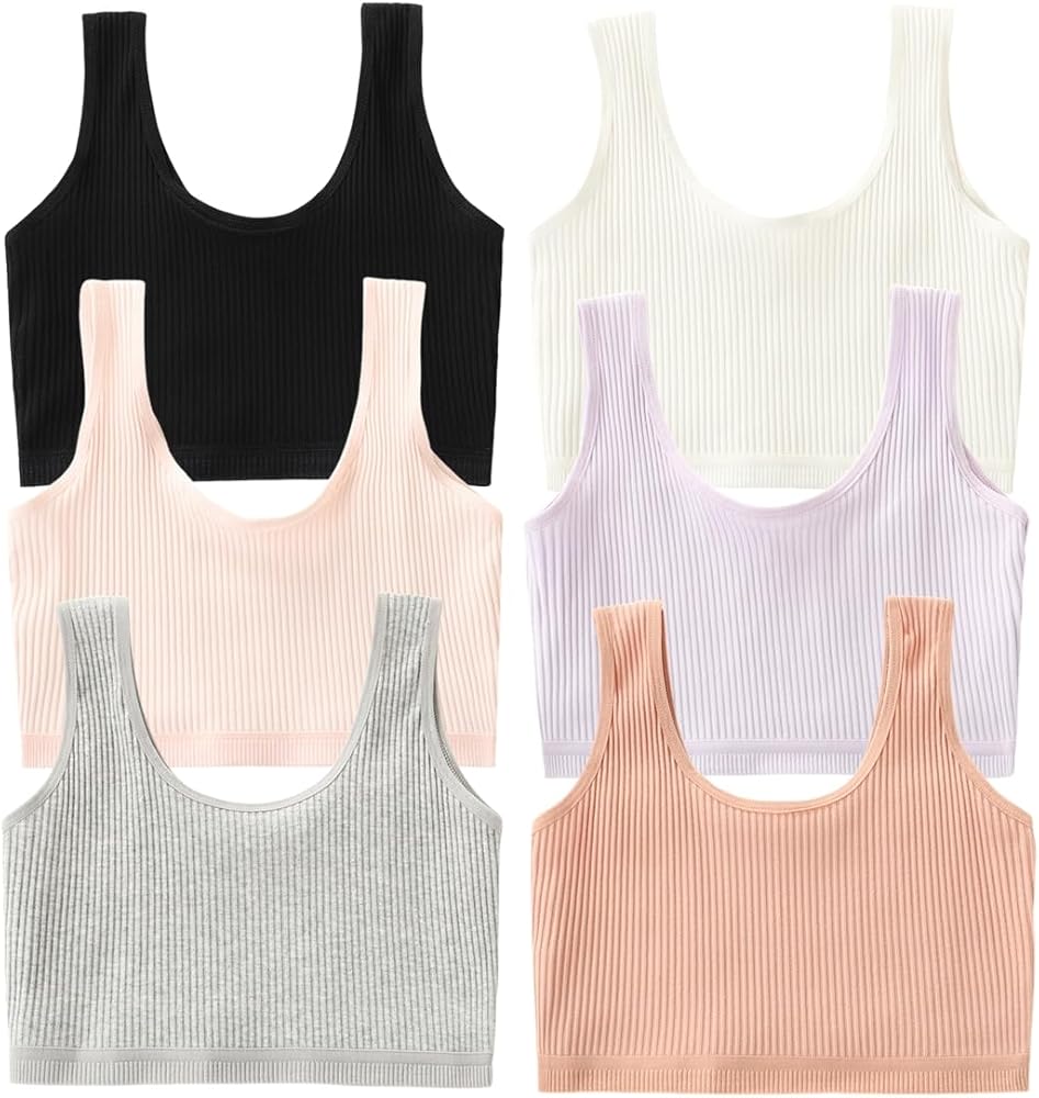 Amazon.com: GAOIYO Girls Training Bra Cotton Stretch Seamless