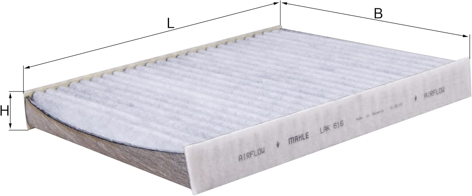 MAHLE LAK 816 Interior Cabin Air Filter - Carbon Activated Pollen Filter - with odor protection - Car