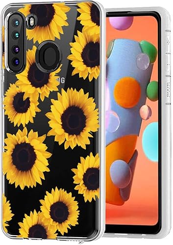 Funda para Galaxy A21, Samsung A21 para niñas y mujeres, a prueba de golpes, transparente, suave, flexible, TPU delgada, funda protectora para