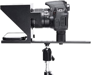 The Original Compact Personal Teleprompter for Video Production. No Studio Required. Perfect for DSLRs, Webcams, and Built-in Laptop Cameras. Use with iOS or Android.