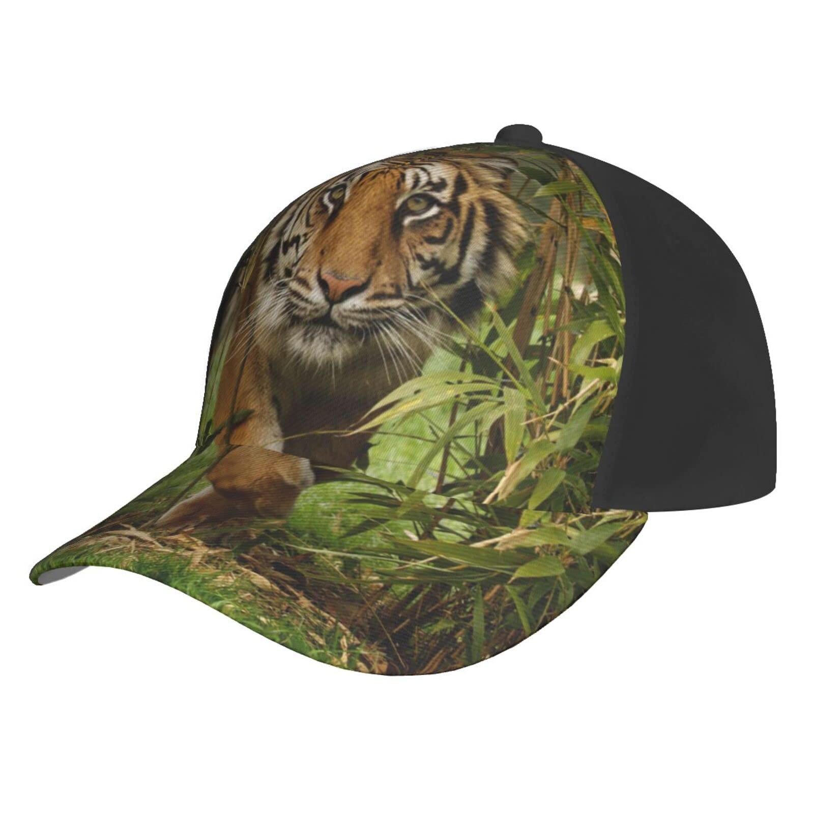 Aseelo Tiger in The Jungle Baseball Caps Unisex Adjustable Trucker Hat Dad Hat Classic Casual Sports Hat for Men Women