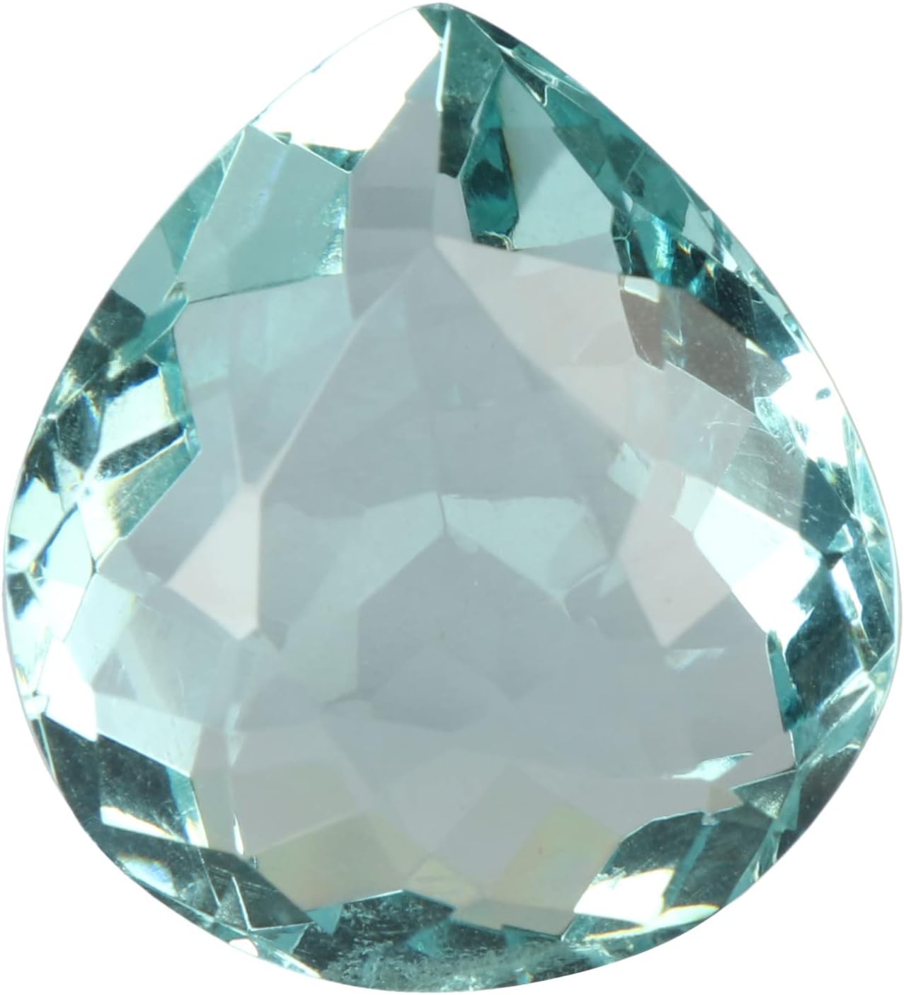 GEMHUB Natural Sky Blue Aquamarine 60–70 Ct Pear-Cut Loose Gemstones for Jewelry Making Faceted Gemstones