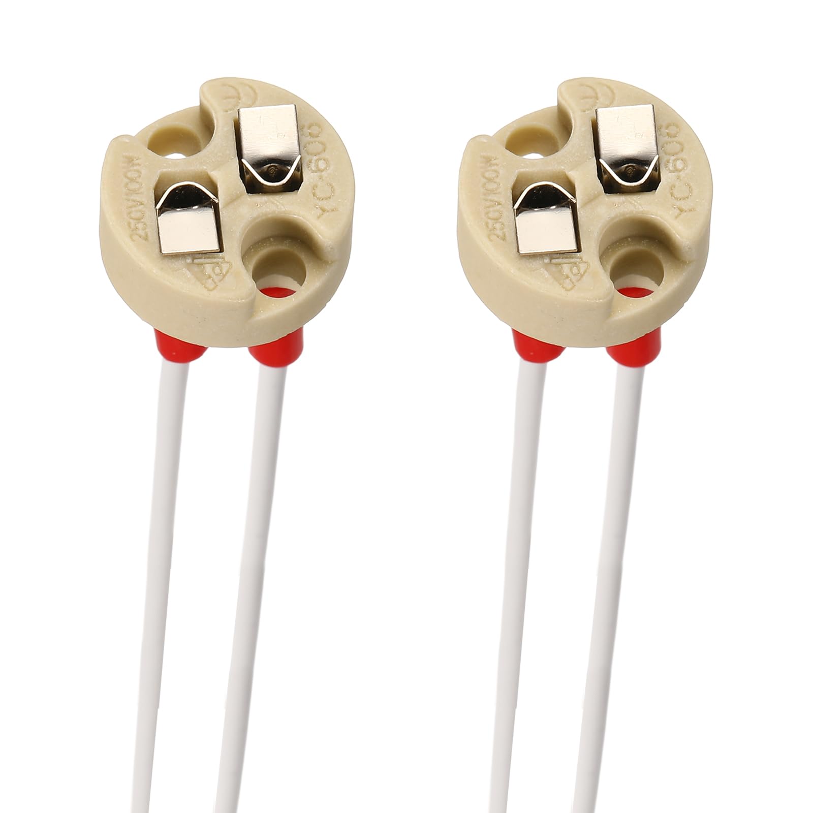 VIAPUICE G4 Bi-Pin Ceramic Lamp Socket 4" Heat Resistant 2 Pcs