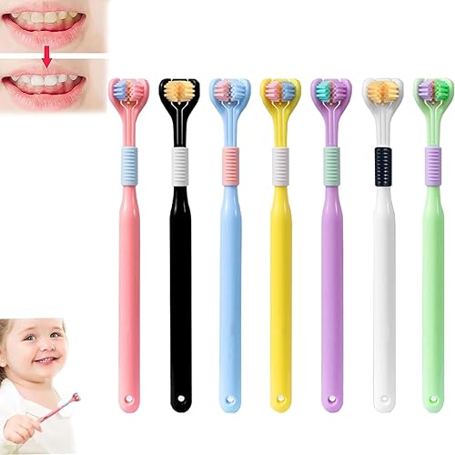 Sensory Joy - Cepillo de dientes suave de tres caras, cerdas suaves en forma de V, para limpiar profundamente los dientes y las encías, para adultos