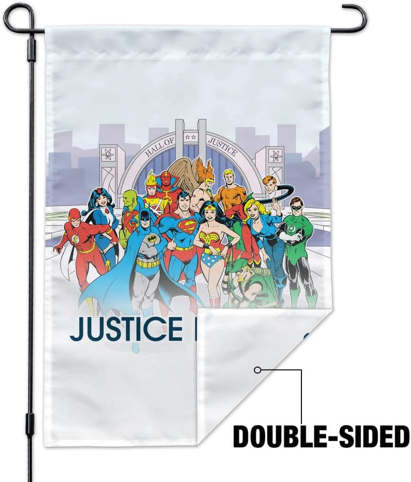 Justice League Hall of Justice Garden Yard Flag