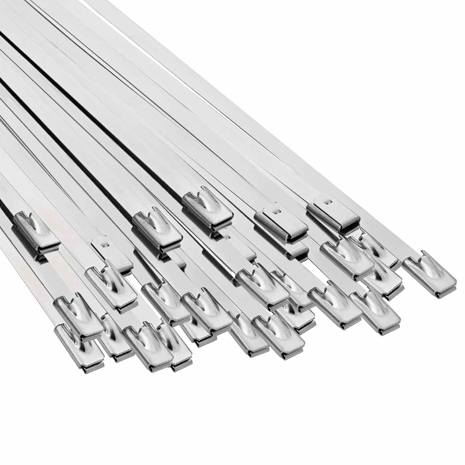 vidaXL Związywacz kablowy 250 szt. 4,6 x 800 mm srebrny