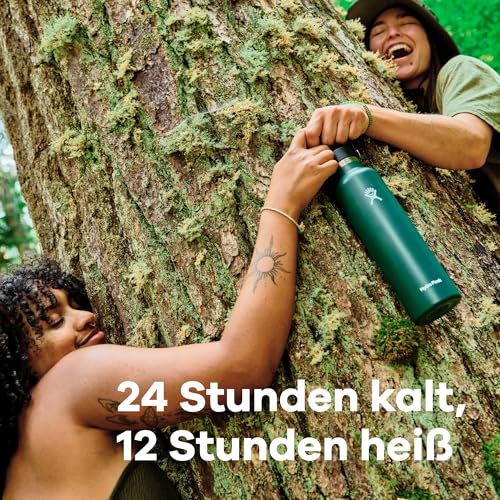 Hydro Flask - Wasserflasche 709 ml (24 oz) - Vakuumisolierte Edelstahl-Wasserflasche mit auslaufsicherem Flex-Verschluss und Pulverbeschichtung - Standardöffnung - Surf 2