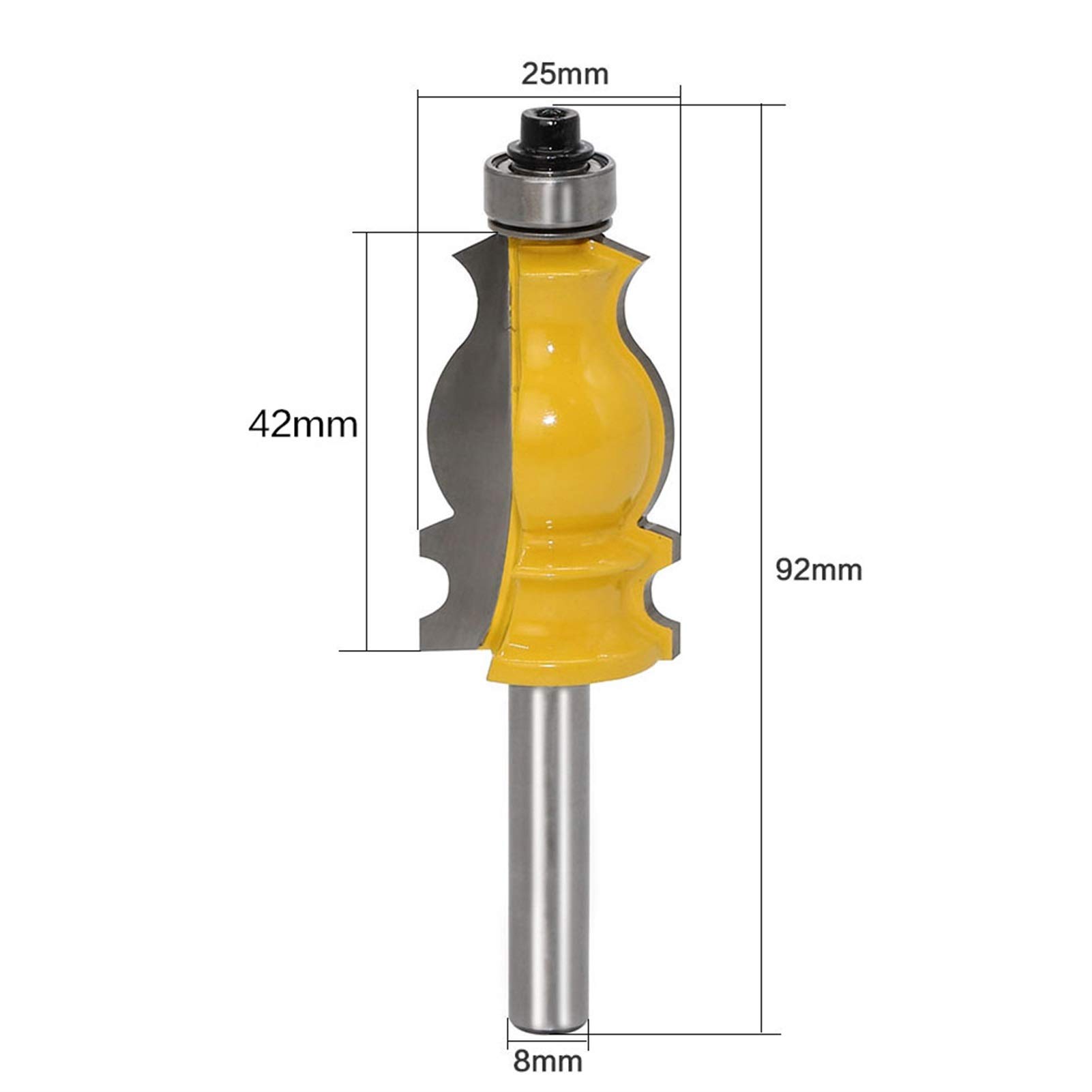 Fresa per Legno Utensile per la Lavorazione del Legno 1PC Codolo da 8 mm Fresa per Modanatura in carburo cementato architettonico Fresa per Legno Fresa per Utensili elettrici Utensili elettrici per