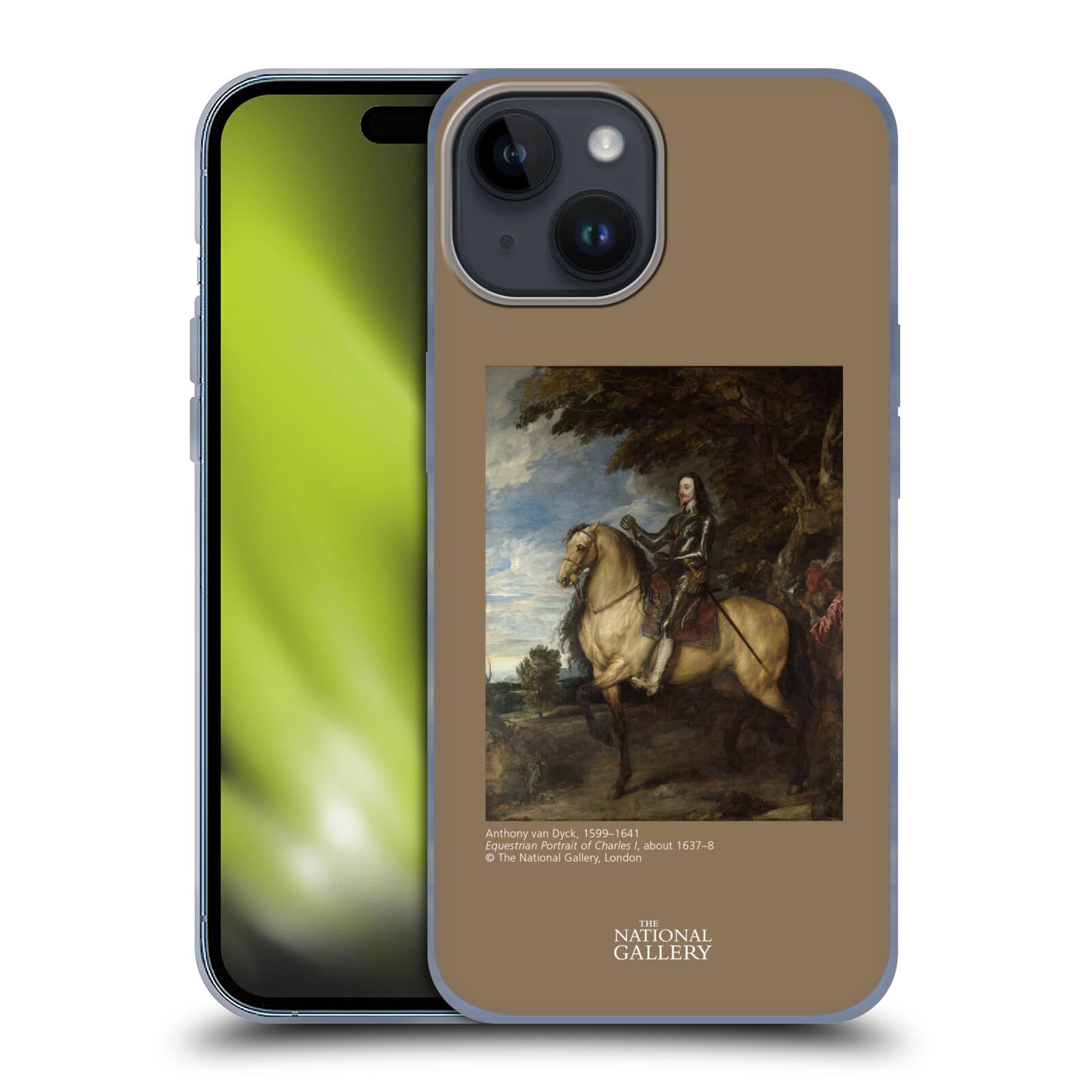 Head Case Designs Officially Licensed The National Gallery Equestrian Portrait Of Charles I People Soft Gel Case Compatible With Apple iPhone 15