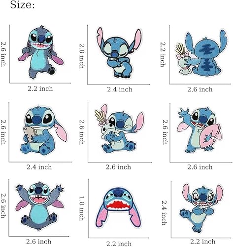 Miniatura 2 de 16 parches bordados con apliques, parches para coser para planchar, parches de reparación de tela, lindos parches de anime de dibujos animados para