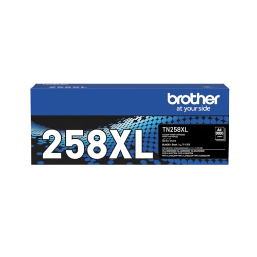 Brother TN258XLBK toner noir 3000 pages idéal pour le télétravail et le bureau