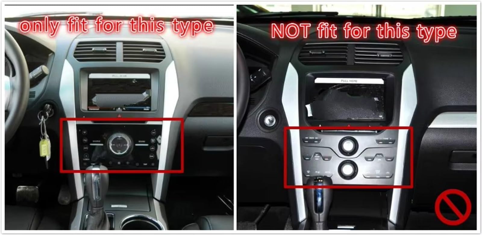 Rivestimento Centrale Compatibile Con Ford Per Explorer U502 2011-2019 Car Styling Console Centrale Di Navigazione GPS Cornice Decorativa Della Copertura Trim Adesivo