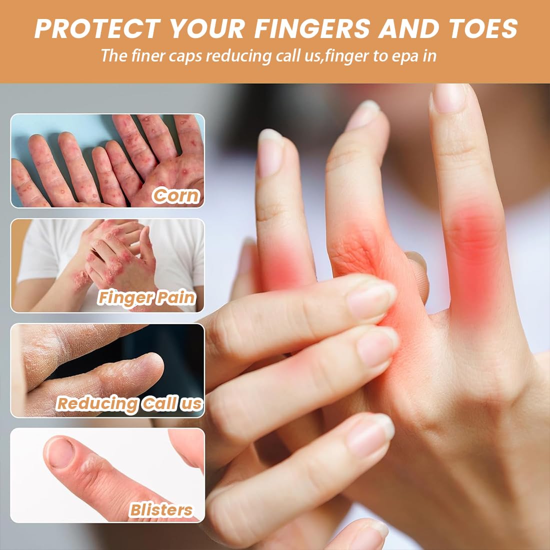 10 pcs protège-doigts en silicone, Protection du bout des doigts Imperméables, Protection du pouce, Protection des doigts en cas de blessure des mains, Convient au pouce(Couleur chair)