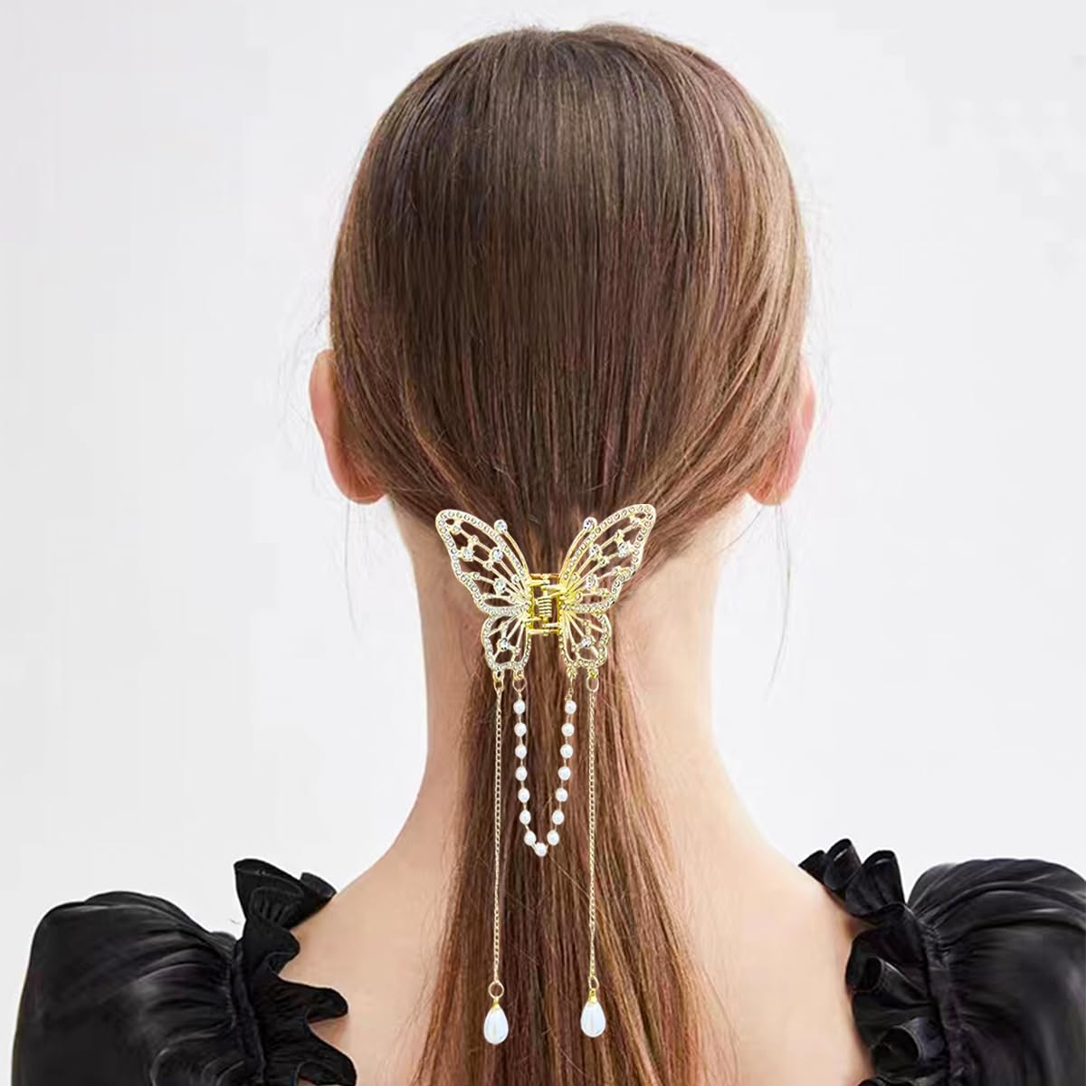 Amazon.com : 3 Pieces Butterfly Hair Claw Clip Butterfly  display picture 3