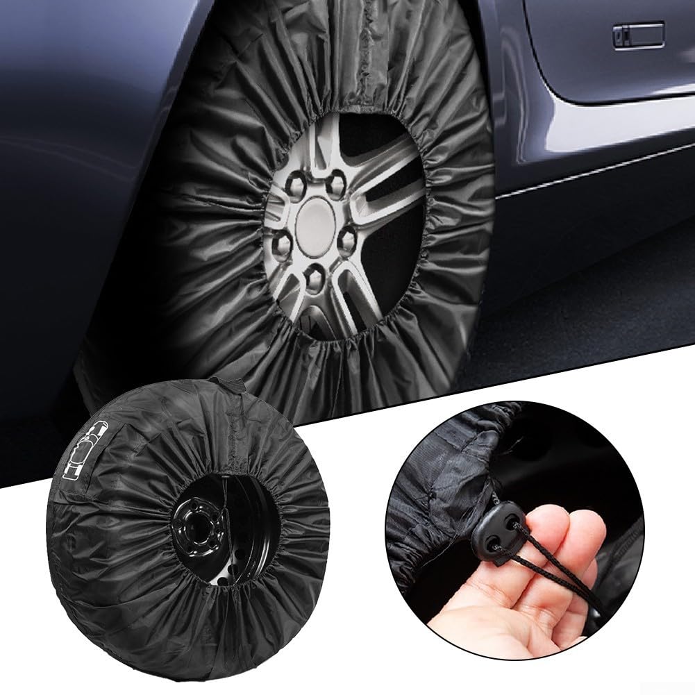 Pneumatico di scorta con maniglia ruote da 13 – 23 pollici, custodia impermeabile per SUV, auto, furgone, camion, borsa protettiva regolabile S/L (48,3 – 58,4 cm)