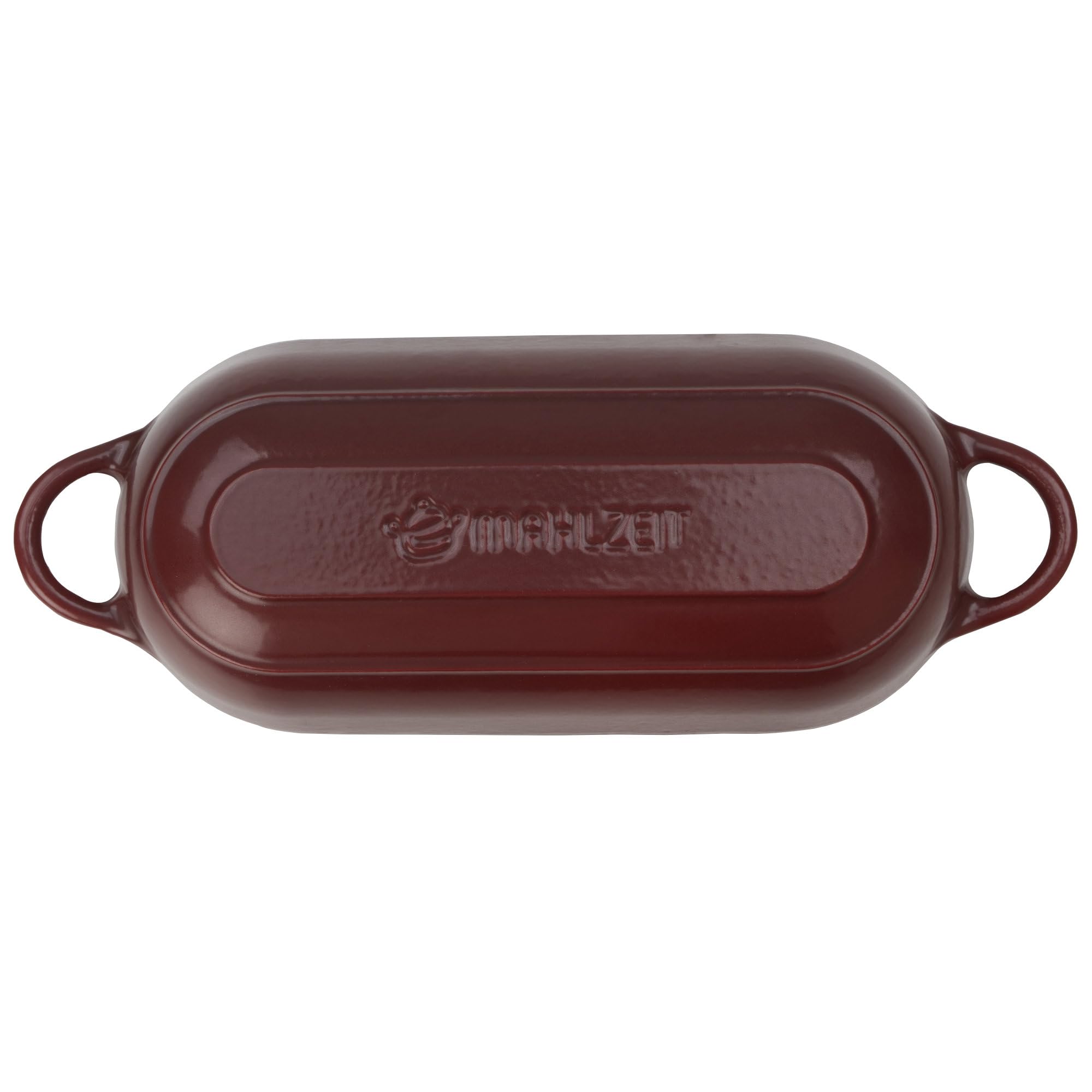 Mahlzeit Gusseisen Brottopf Set emailliert | 4,5 Liter | Dark Cherry | Brotbackform mit Brotschlinge | Brotbackset, Gusseisentopf, Brotform, Brotbackform mit Deckel, Emaille Schmortopf