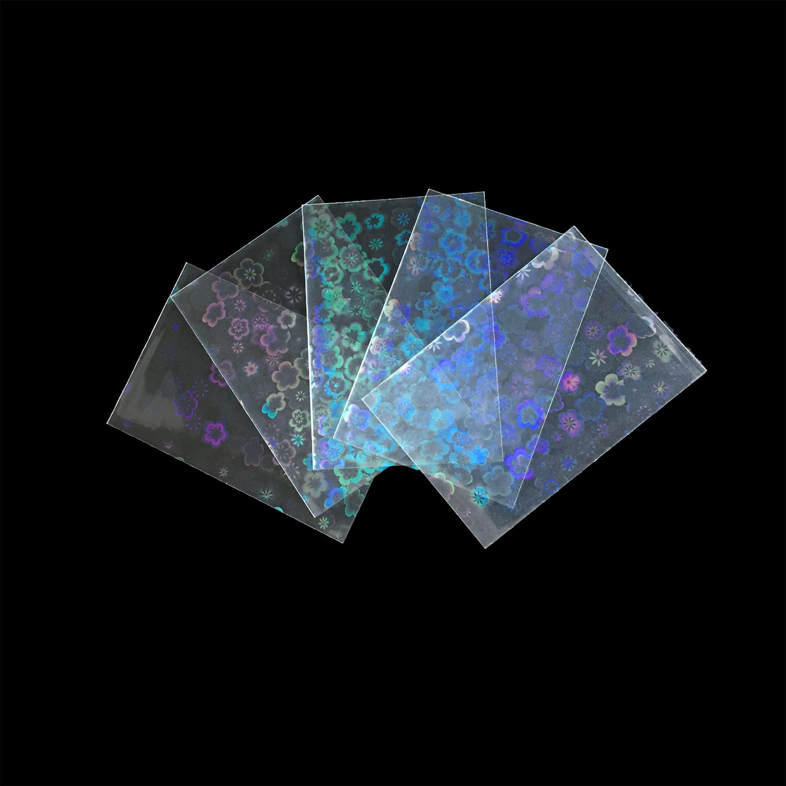 AEGIS 100 Counts Photocard Sleeves Flower Shape Magic Kpop Card Protector Transparent Trading Cards Sleeves for Magic Photo Card Holographic Foil Cover, 61x88mm