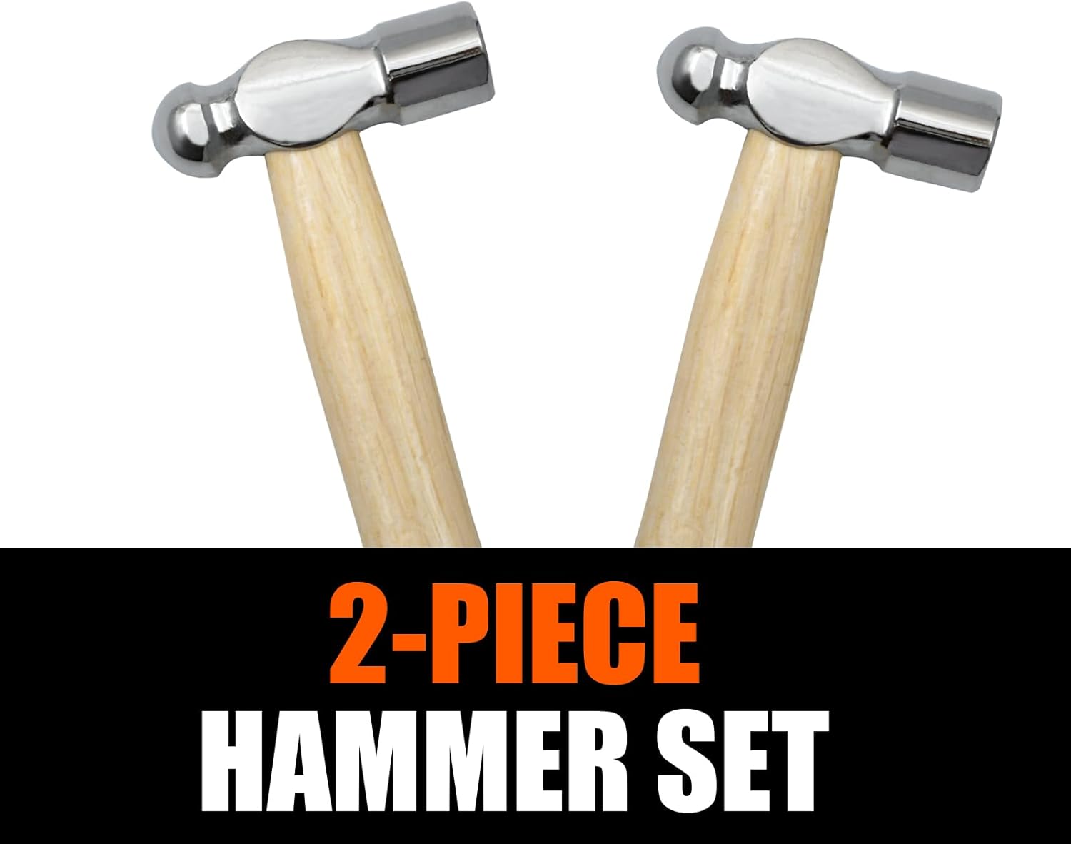 Mini Wooden Handle Round Head Hand Hammer,2 PCS Reinforced Ball Hammers,Round Head Wooden Handle,Escape Tool Hand Hammer for Prying Nails,Woodworking,Repairing,DIY