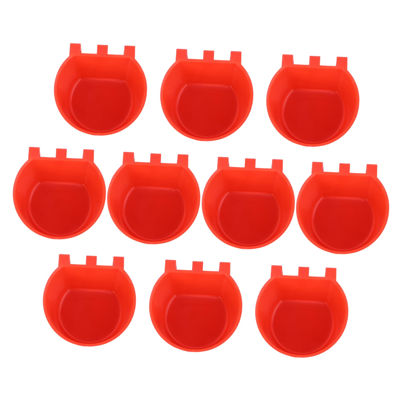 LIOOBO Polyethylene Pigeon Feeders Set of 10 Sturdy and Non-Slip Bird Feeding Bowls Water Cups